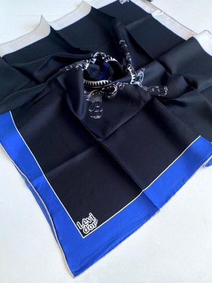 Levidor Tivil Saf Ipek Eşarp 48957 Siyah Karışık Desen