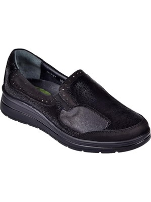 Forelli Hakiki Deri Comfort Kadın Ayakkabı For-Faye   Siyah