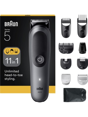 Braun Hepsi Bir Arada Series 5, 11’i 1 Arada Tıraş Kiti, Keskin Bıçak, Vücut Tıraşı AIO5560