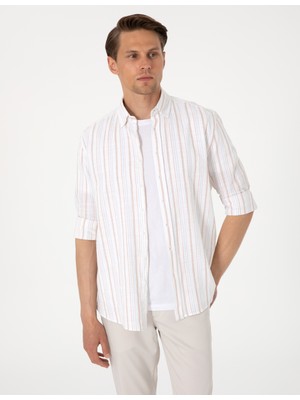 Pierre Cardin Erkek Mercan Regular Fit Uzun Kollu Gömlek 50301561-VR186