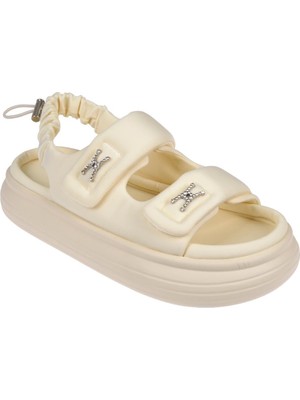 Guja Comfort Cırtlı Kadın Sandalet GJ-413-1   Bej
