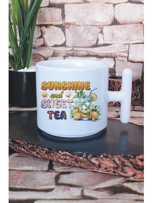 Its Mojito Time Baskılı T Kulplu Latte Fincanı Kupa Bardak