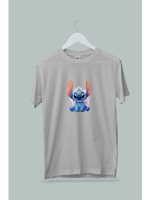 Maki Home Kız Çocuk Lilo Sticth Iı Baskılı Beyaz Siyah Gri Tshirt 5 6 7 8 9 10 11 12 13 14 Yaş