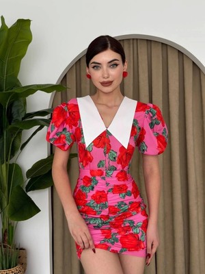 Fy Butik Perast Çiçek Detaylı Elbise