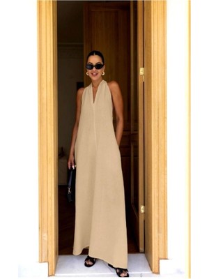 Fy Butik V Yaka Paraşüt Elbise