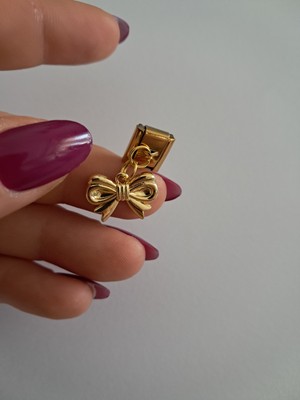 Badelis Çelik Gold Fiyonk Model Charm