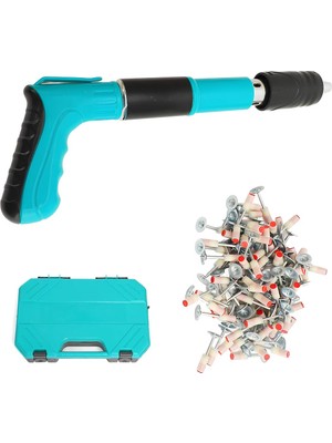 El Aletleri NPP047 Mekanik Çivi Tabancası Beton Çelik Çivi Tabancası + 100 Adet Pul Başlı Barutlu Çivi