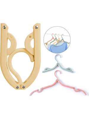 Seyahat Için Taşınabilir Portatif, Akıllı Katlanabilir Askılık - 5 Adet