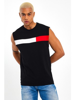 Süperlife Erkek Bisiklet Yaka Regular Fit Garnili Tişort SPR23AT346