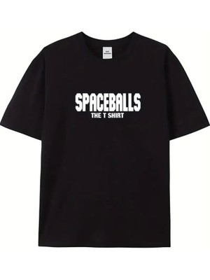 Fy Butik Baskılı Oversize Bisiklet Yaka T-Shirt - Siyah