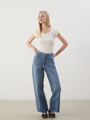Baggy Fit Kadın Jean Pantolon  (S5)