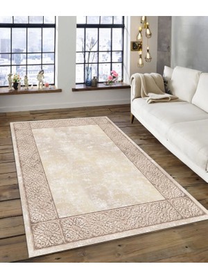 Dijidekor Işıltı Koleksiyonu MODEL133 Süngerli Dijital Baskılı Saçaksız Mutfak Halısı Yolluk