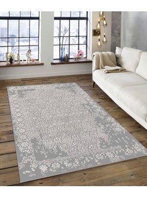 Dijidekor Işıltı Koleksiyonu MODEL136 Süngerli Dijital Baskılı Saçaksız Mutfak Halısı Yolluk