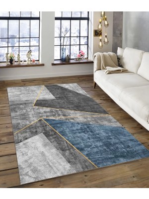 Dijidekor Işıltı Koleksiyonu MODEL107 Süngerli Dijital Baskılı Saçaksız Mutfak Halısı Yolluk