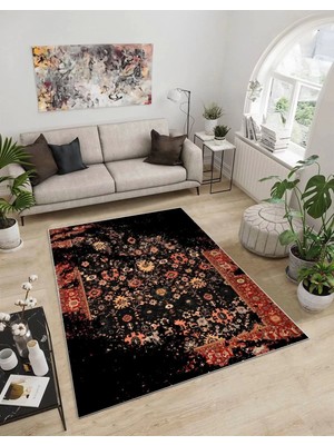 Dijidekor Işıltı Koleksiyonu MODEL180 Süngerli Dijital Baskılı Saçaksız Mutfak Halısı Yolluk