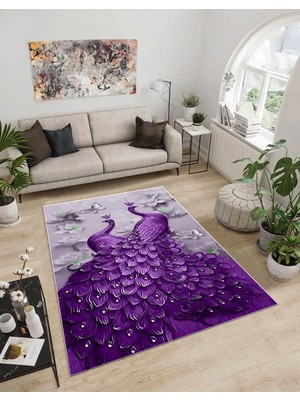 Dijidekor Işıltı Koleksiyonu MODEL268 Süngerli Dijital Baskılı Saçaksız Mutfak Halısı Yolluk