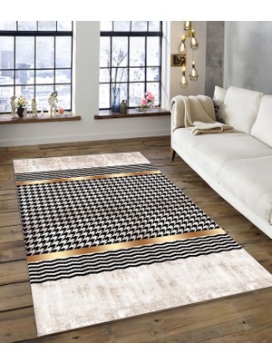 Dijidekor Işıltı Koleksiyonu MODEL157 Süngerli Dijital Baskılı Saçaksız Mutfak Halısı Yolluk