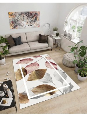 Dijidekor Işıltı Koleksiyonu MODEL264 Süngerli Dijital Baskılı Saçaksız Mutfak Halısı Yolluk