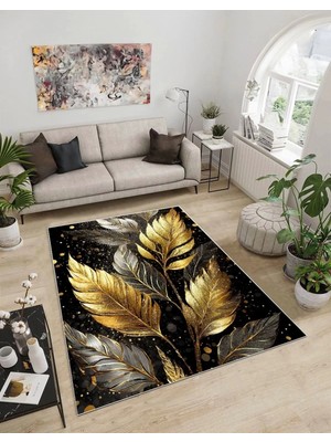 Dijidekor Işıltı Koleksiyonu MODEL280 Süngerli Dijital Baskılı Saçaksız Mutfak Halısı Yolluk