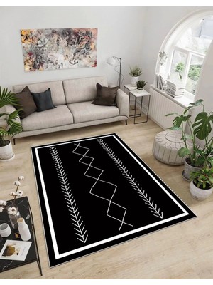 Dijidekor Işıltı Koleksiyonu MODEL190 Süngerli Dijital Baskılı Saçaksız Mutfak Halısı Yolluk