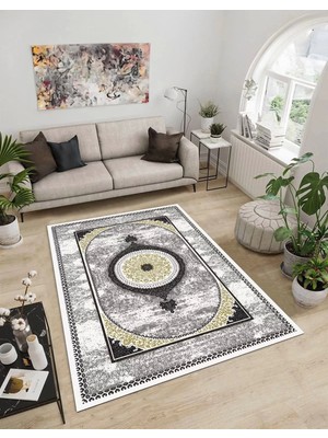 Dijidekor Işıltı Koleksiyonu MODEL73 Süngerli Dijital Baskılı Saçaksız Mutfak Halısı Yolluk