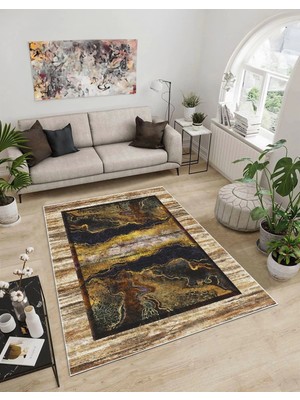 Dijidekor Işıltı Koleksiyonu MODEL59 Süngerli Dijital Baskılı Saçaksız Mutfak Halısı Yolluk