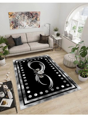 Dijidekor Işıltı Koleksiyonu MODEL74 Süngerli Dijital Baskılı Saçaksız Mutfak Halısı Yolluk