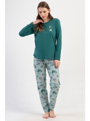 Pamuklu Kadın Uzun Kol Pijama Takım
, 410027