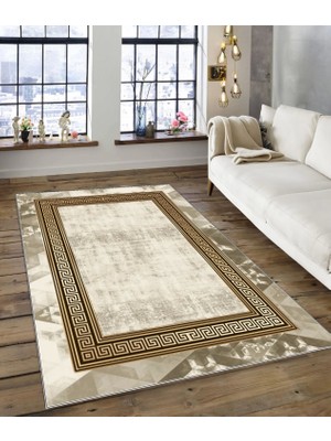 Dijidekor Işıltı Koleksiyonu MODEL138 Süngerli Dijital Baskılı Saçaksız Mutfak Halısı Yolluk