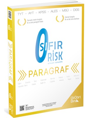 ÜçDörtBeş Yayınları Paragraf Sıfır Risk