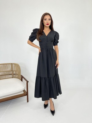 Barış Beauty 6411 Elbise-Siyah