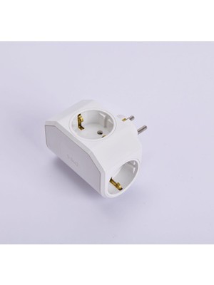 Yonca Plus Beyaz Üçlü Toprakli Priz