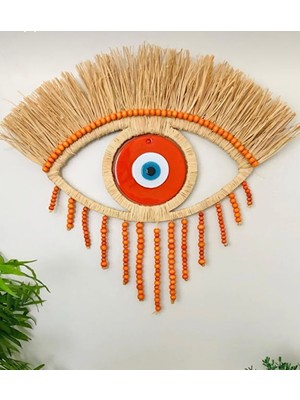 Rafya Nazar Boncuklu Duvar Aksesuar Süsü