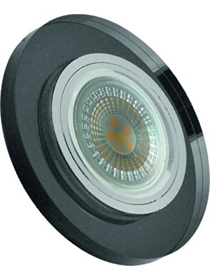 Cam Spot Kasa Siyah Yuvarlak Hs 1860 Günışığı Rengi Ampul Dahildir