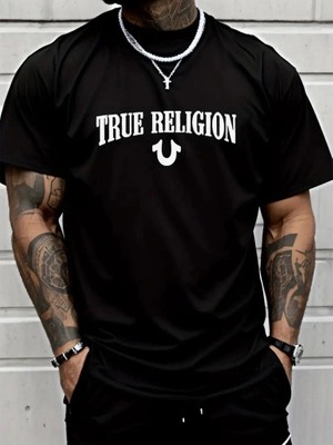 Fy Butik Erkek True Religion Baskılı Süprem T-Shirt