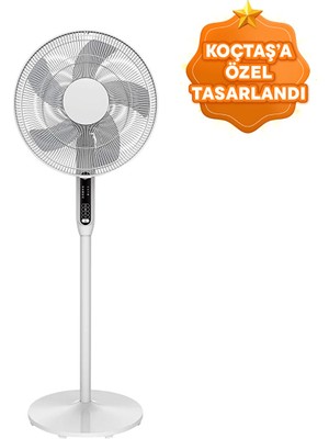 GoodHome 40 cm Kumandalı Ayaklı Vantilatör Beyaz