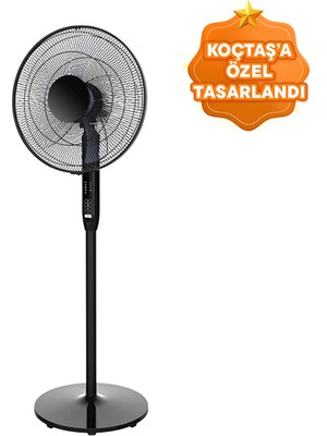 GoodHome 40 cm Kumandalı Ayaklı Vantilatör Siyah
