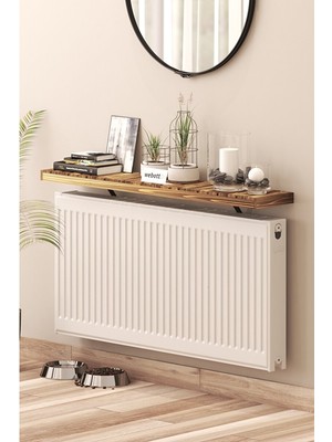 Petek Üstü Uçan Raf Dresuar Duvara Montajsız Kalorifer Peteği Üstü Raf 100X18CM Ykm