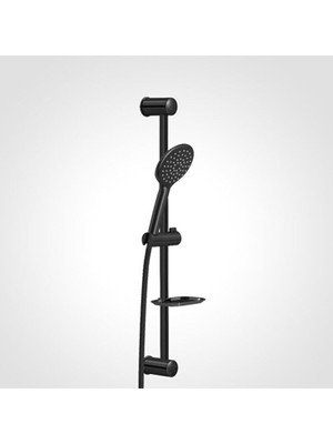 VS-6130 Siyah Sürgülü Duş Seti Deluxe Jet Black