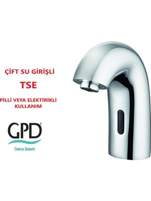 Gpd Fotoselli Çift Su Girişli Lavabo Bataryası FLB10