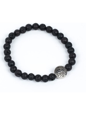 Fenerbahçe Orijinal Lisanslı Fb Logo Lav Taşı Doğaltaş Bileklik