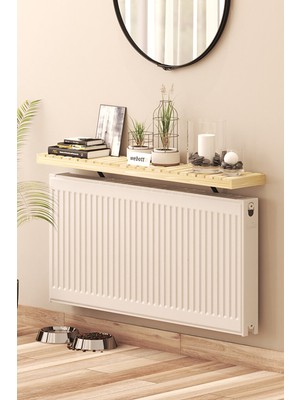 Petek Üstü Uçan Raf Dresuar Duvara Montajsız Kalorifer Peteği Üstü Raf 100X18CM PN100