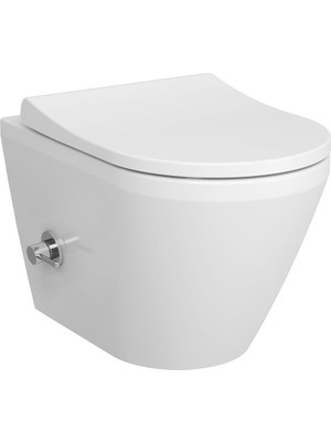 Vitra Integra Entegre Taharet Musluklu Asma Klozet 54 cm 7041B003-1584 (Kapak Hariçtir ) Beyaz