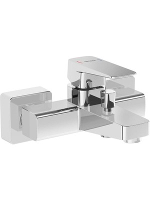 Root Square Banyo Bataryası Krom A42737 Beyaz