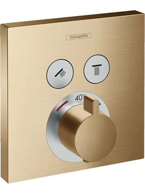 Showerselect Termostatik Ankastre  Banyo Bataryası 2 Çıkış Bronz 15763140