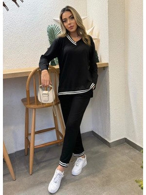 Kadın Yeni Sezon Uzun Kollu Ribana Detay Ikili Takım