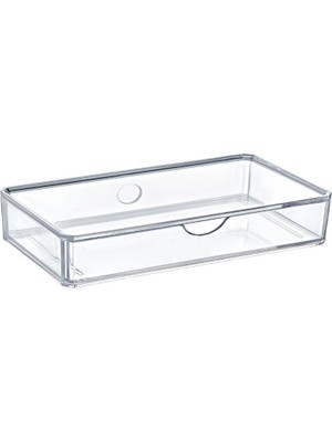 Şeffaf Çok Fonksiyonlu Takı ve Makyaj Çekmece Organizeri, Beyaz