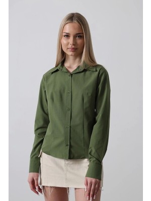 Fy Butik Basic Gömlek - Koyu Haki