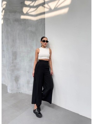 230 gr Poly Viscose Full Lycra Metal Toka Aksesuarli Pantolon