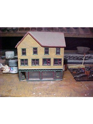 BYR Scaleprint Çift Dükkan Ön 00/ho Ölçek (Sadece Plastik Aparattır!!!) 3D